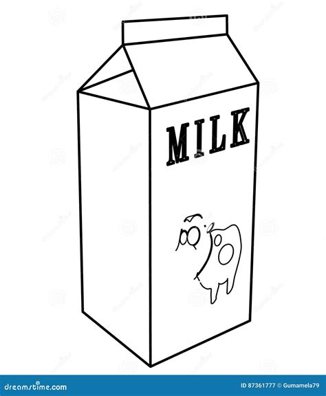 milk coloring page stock illustration illustration  coloring
