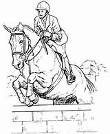 Coloring Horse Pages Printable Show Jumping Popular sketch template