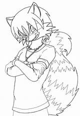 Furry Lineart Raccoon Line Coloring Drawing Base Fox Pages Template Drawings Deviantart Getdrawings sketch template