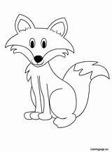 Fox Coloring Pages Baby Cute Cartoon Kids Foxes Color Arctic Red Head Sheet Animal Colouring Printable Getcolorings Print Power Rangers sketch template