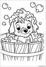 Cute Pages Puppy Coloring Surging Color Print Kids sketch template