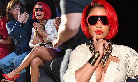 Nicki Minaj Grabs Front Row Spotlight With Bold Red Hair At Monse Nyfw