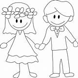Coloring Pages Couple Wedding Digi Getcolorings sketch template