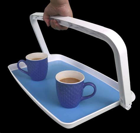 handed tray unique innovative tray  suspended carry handle