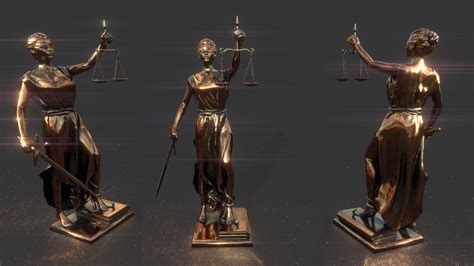 lady justice 3d model cgtrader
