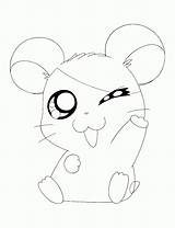 Coloring Pages Cute Animals Hamtaro Kids sketch template