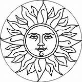 Sun Mexican Drawing Coloring Pages Aztec Clip Face Folk Drawings Moon Shine Let Designs Adult Color Printable Result Vollrath Lisa sketch template