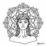 Pages Coloring Fairy Mandala Save sketch template