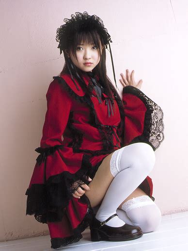 yoshiko suenaga japanese cute idol sexy red dress with