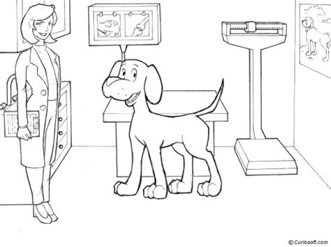 veterinarian coloring sheet coloring pages