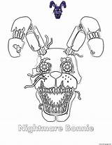 Coloring Pages Bonnie Fnaf Nightmare Fred Bear Spring Printable Info sketch template