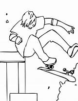 Skateboard Skateboarding Spongebob Coloringhome sketch template