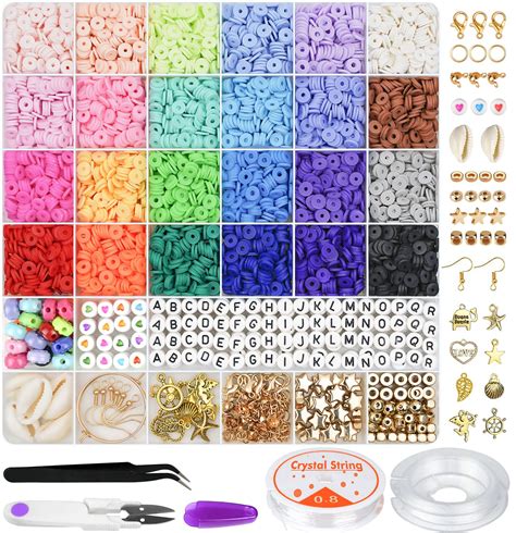 buy gionlion  pcs clay beads  bracelet making  colors flat