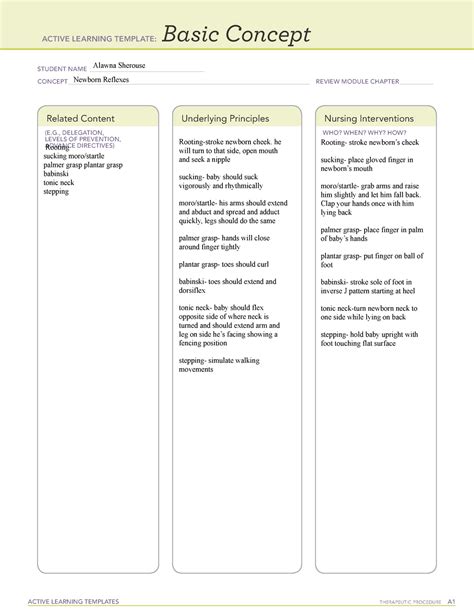 active learning template basic concept  nurs active learning