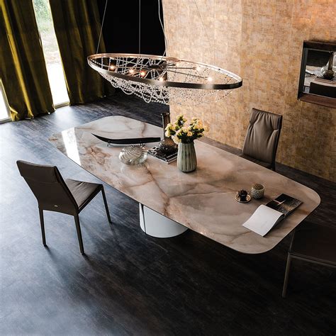 tavolo ovale  marmo moderno giano  cattelan modern oval dining table keramik dining table