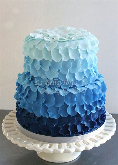 blue ombre cake  cakemommy cakesdecor