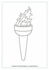 Olimpica Torch Coloring Hiver Luge sketch template