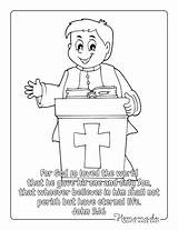 Priest Preacher sketch template