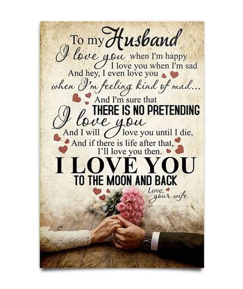 husband poster poster husband gifts  husband love