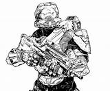 Halo Jefe Weapon sketch template
