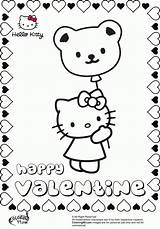 Kitty Hello Coloring Valentine Pages Valentines Balloon Printable Cute Heart Print Coloring99 Minister Library Clipart Cat Kids sketch template