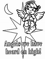 Coloring Pages Bible Christmas Printable Clipart Angel Library Star sketch template