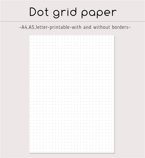 dot grid paper bullet journal paper printable   letter etsy