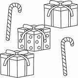 Canes Boxes Weihnachtsgeschenke Xcolorings Bigactivities sketch template