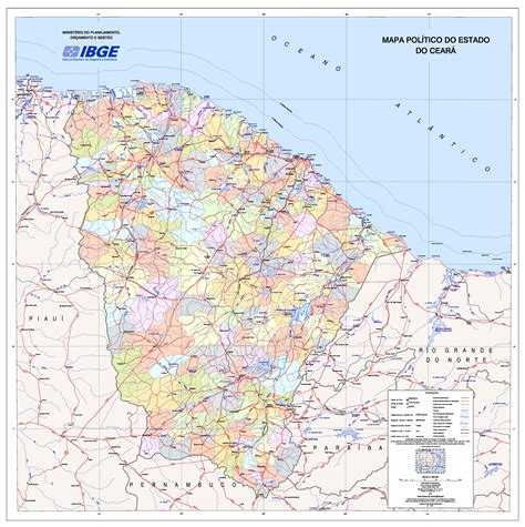 political map   state  ceara brazil full size gifex