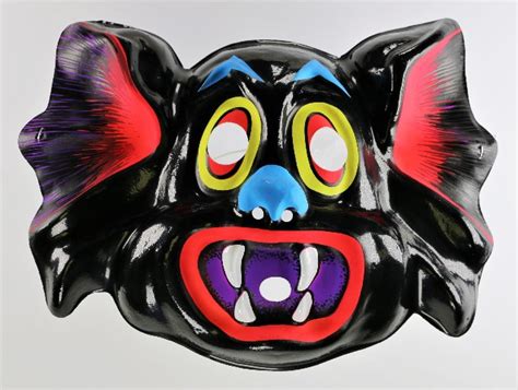 vintage vampire bat halloween mask black 1980 s horror dracula y212
