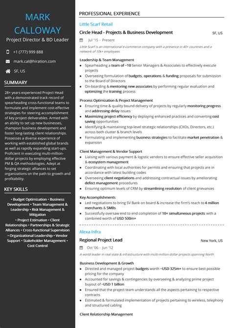 project management resume examples resume samples