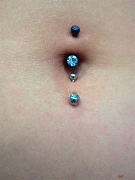 Top And Bottom Belly Button Piercing Done Today At Express Yourself