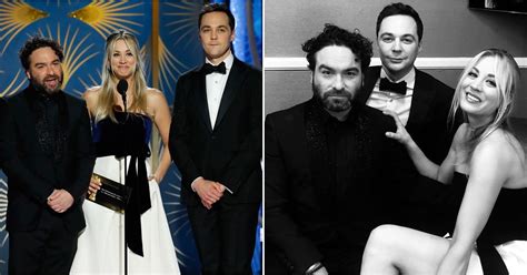 the big bang theory cast at the 2019 golden globes popsugar entertainment