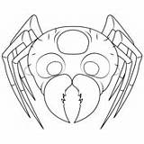Spider Mask Coloring Pages Spiders sketch template