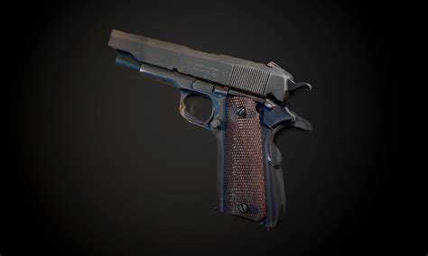 artstation gun pistol  alpha map seamless pbr texture game assets