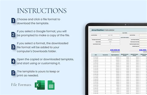 amortization calculator template   excel google sheets templatenet