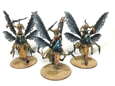 chaos daemons nurgle plague drones  warhammer  age  sigmar lot painted ebay