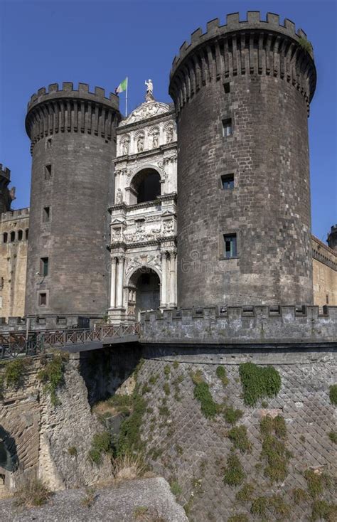 castel nuovo  naples italy stock image image  tower protect