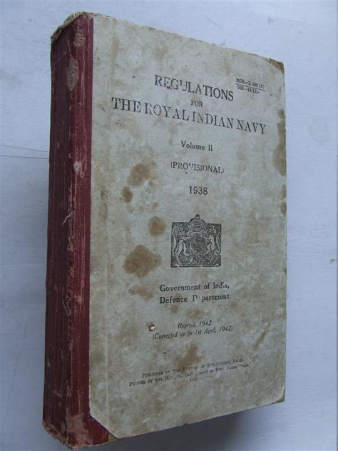 regulations   royal indian navy volume ii provisional
