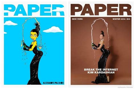 racy celebrity cartoons kim kardashian paper magazine