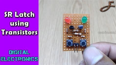 build sr latch  transistors  bit memory sdevelectronics youtube