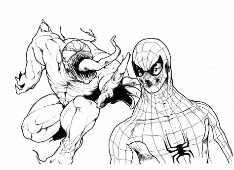 spiderman  venom coloring pages home sketch coloring page