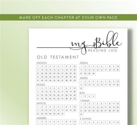 bible reading tracker chapter  chapter checklist daily bible study