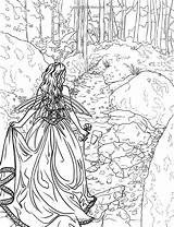 Coloring Forest Pages Fantasy Enchanted Adult Printable Renaissance Drawing Book Colouring Magical Final Fairy Easy Selina Amazon Print Fenech Sheets sketch template