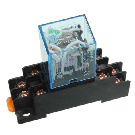 set coil power relay lynj  dc dpdt  pin hhp jqx   socket base find  good store