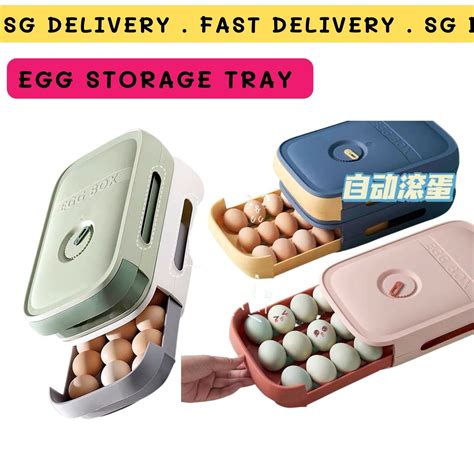 stackable rolling egg tray egg box drawer egg storage box household kitchen storage
