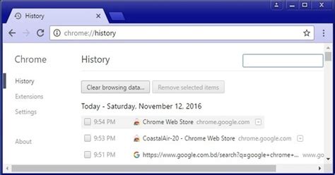 clear history  google chrome system zone
