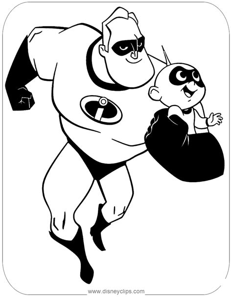 incredibles coloring pages disneyclipscom