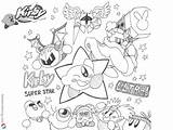 Kirby Coloring Pages Inktober Printable Friends Color Print Kids sketch template