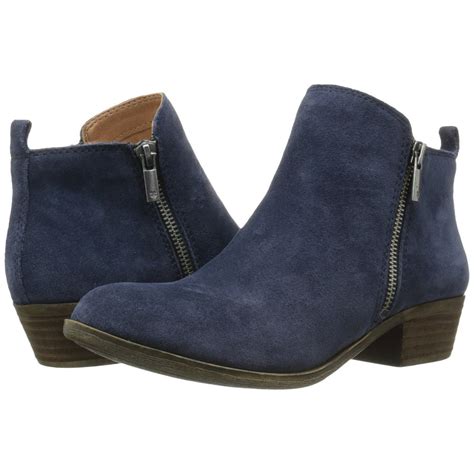 Lucky Brand Lucky Brand Basel Ankle Bootie Bright Blue Suede Navy